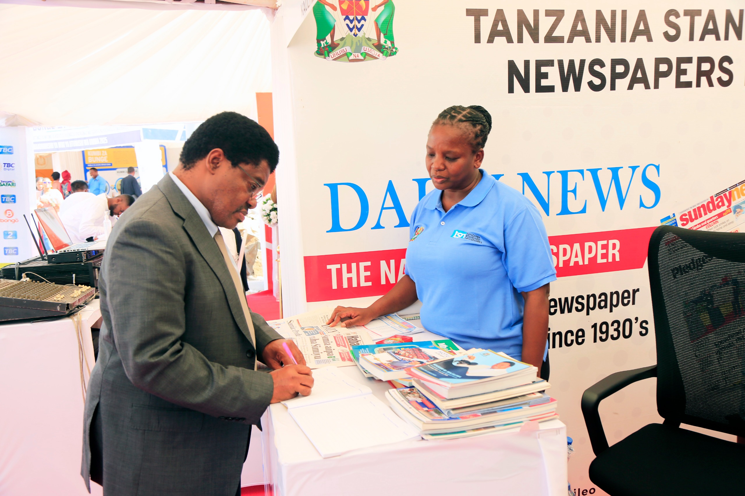 Dr. Maduhu Visits TSN Pavilion in Dodoma