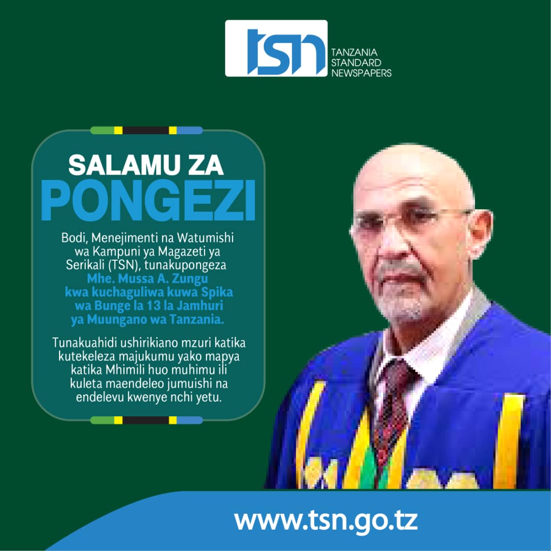 Congratulations Hon. Mussa A. Zungu