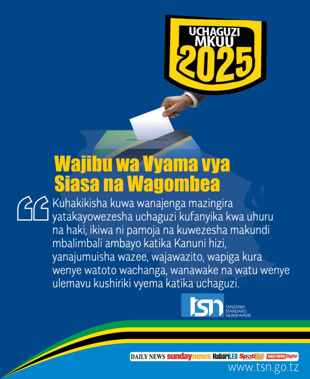Voting, A Key Tool in Building a Strong Tanzania