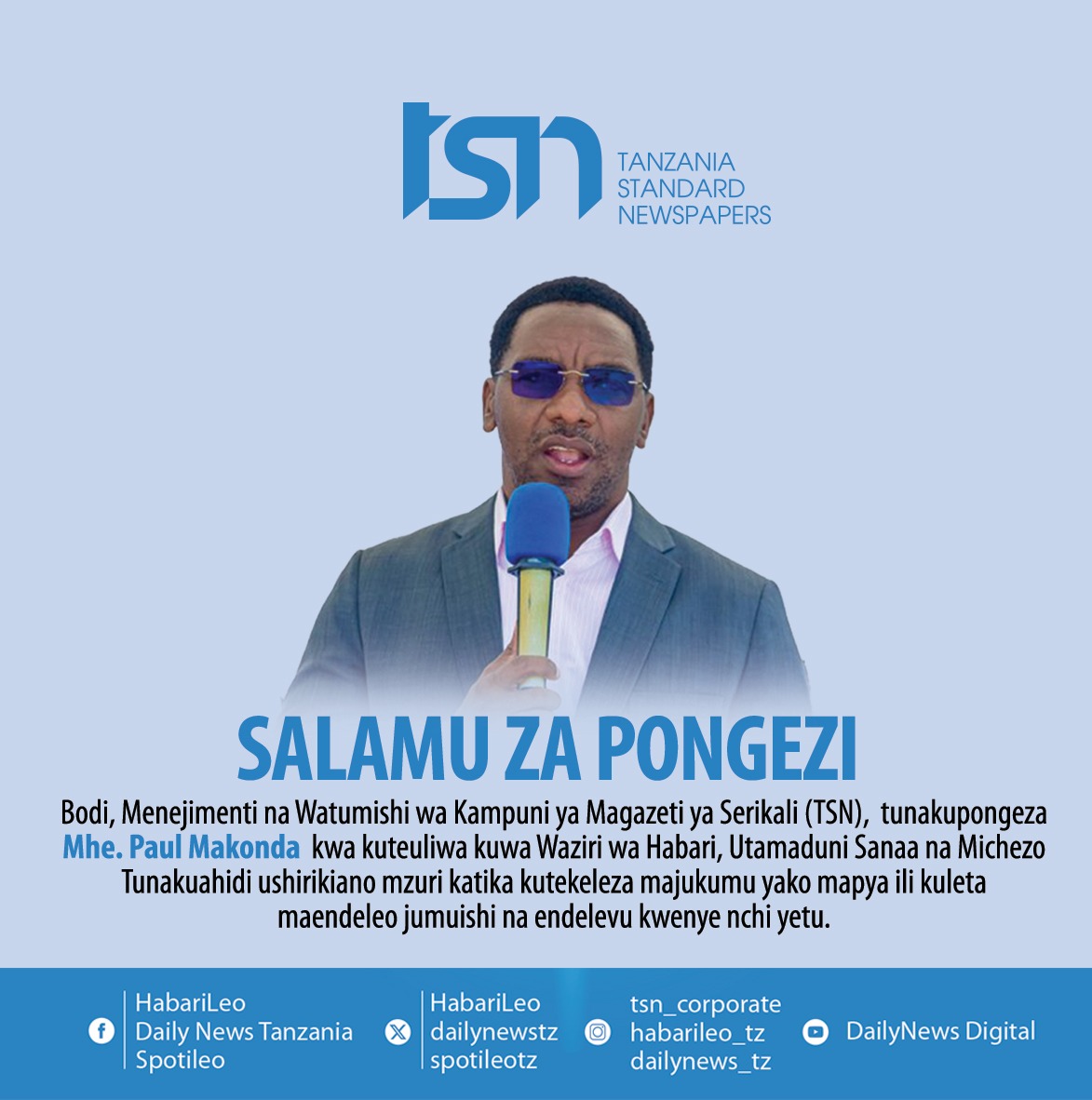 Congratulations Hon. Paul Makonda