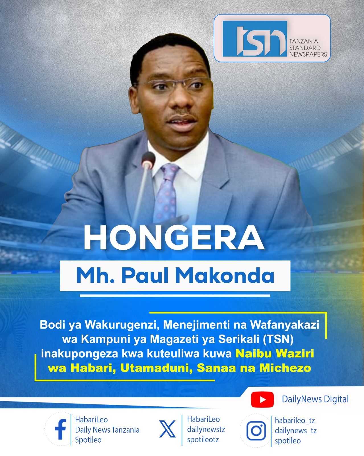 Congratulations Hon. Paul Makonda